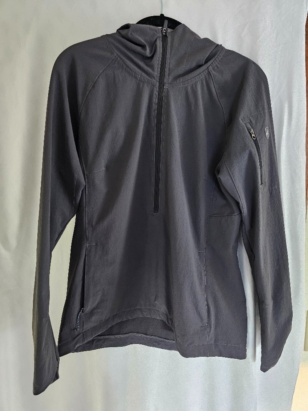 KÜHL Projekt Hooded Technical Pullover Jacket Gray Size S Hiking